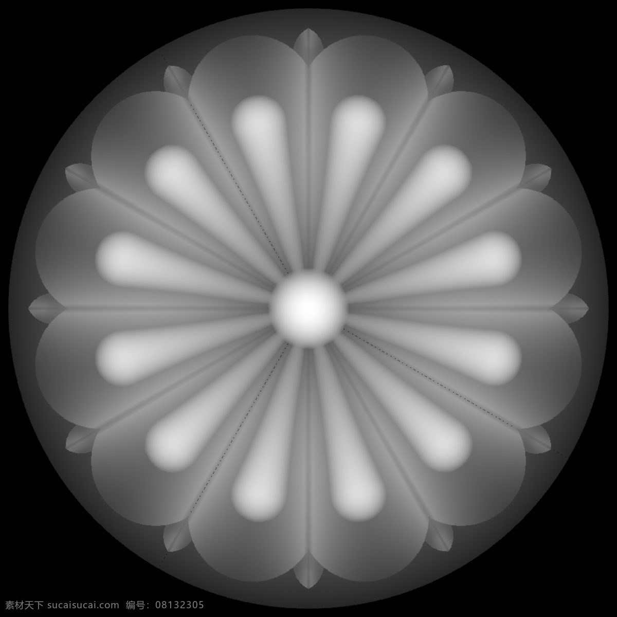 圆 洋 花精 雕 灰度 图 圆形花纹 精雕 灰度图 传统文化 文化艺术 bmp