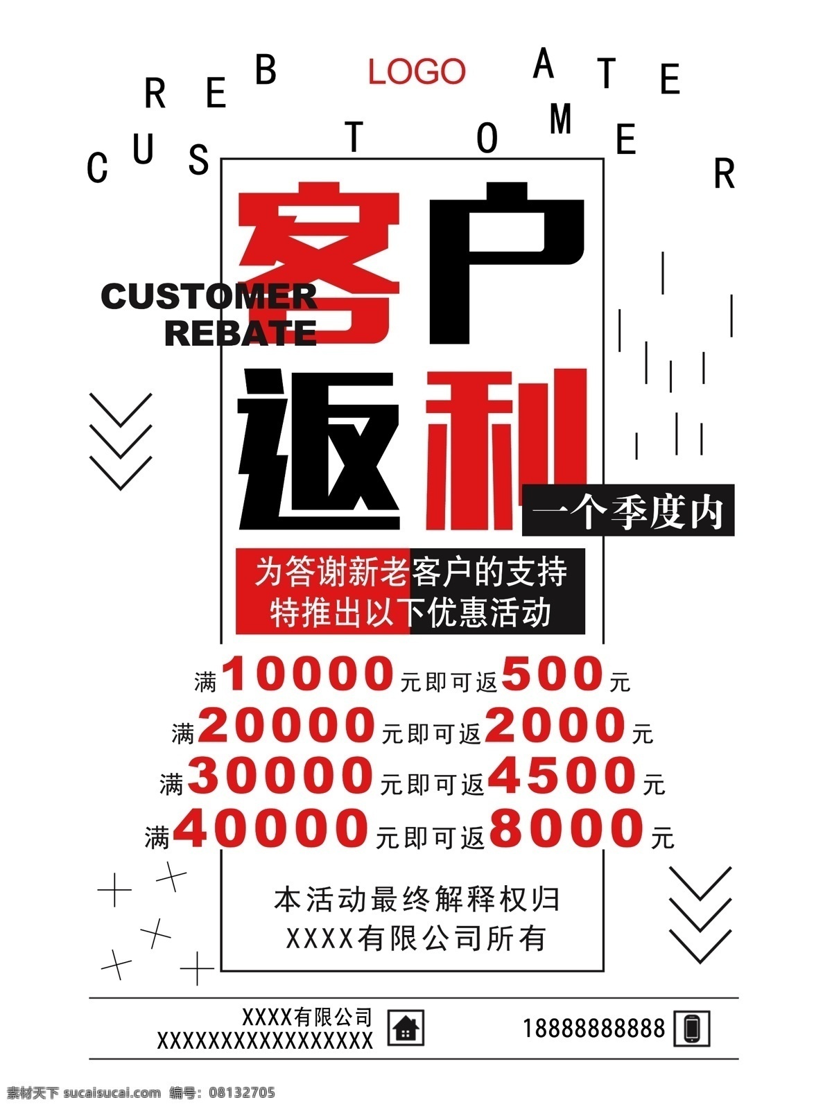 客户返利海报 海报 返利 psd分层 年末 客户返利 分层