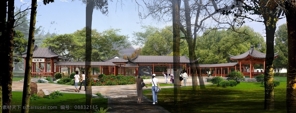 公园 休闲 景观 效果图 建筑效果图 建筑设计 景观设计 环艺设计 园林景观 环境设计 环境家居