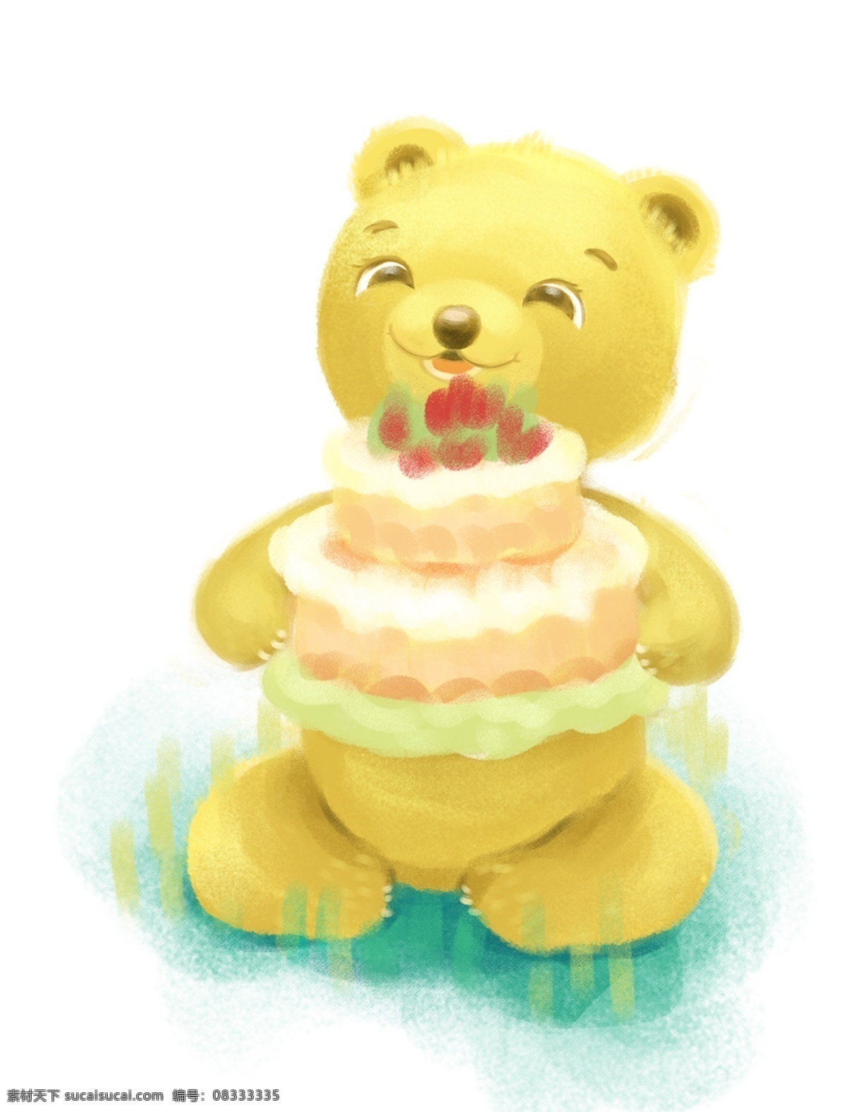 生日 快乐 治愈 系 小 插画 卡通 手绘 精美 海报插画 广告插画 小清新 简约风 装饰图案 生日快乐 治愈系