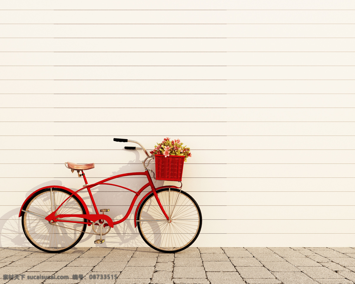 红色 花篮 自行车 儿童用品 玩具 自行车模型 卡通 饰品 其他类别 生活百科