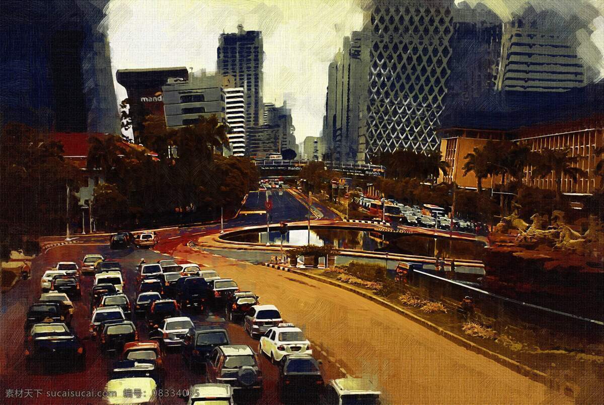 城市 公路 油画 名画 艺术 绘画 文化艺术 艺术品 世界名画 书画文字