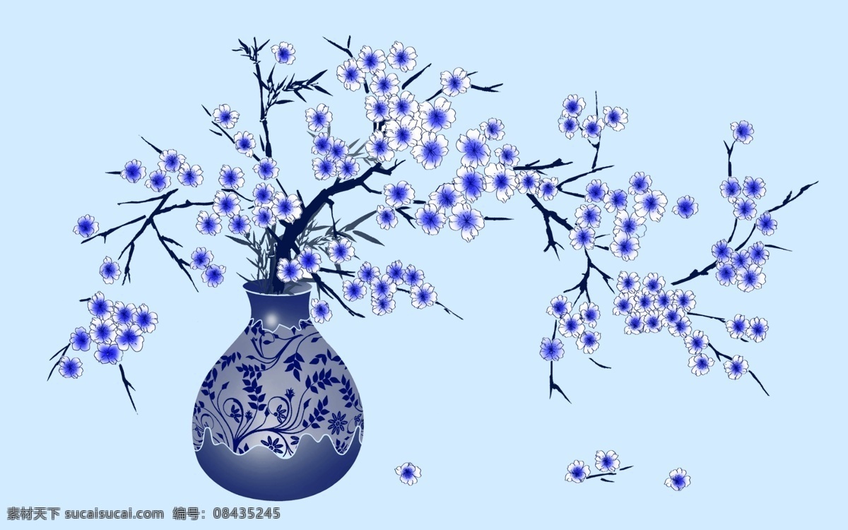 卡通花瓶 手绘花盆 花瓶插画 花瓶速写 花瓶绘画 画画花瓶 花卉 花朵 psd素材