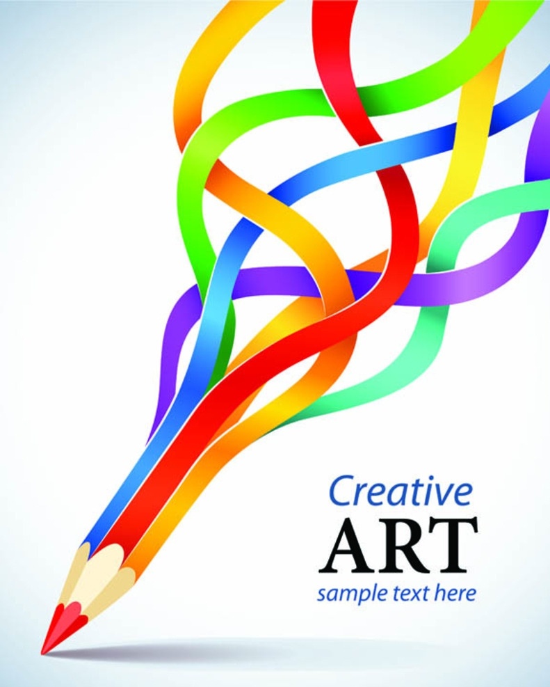 创意 铅笔 创意铅笔 彩色 线条 彩色笔 海报