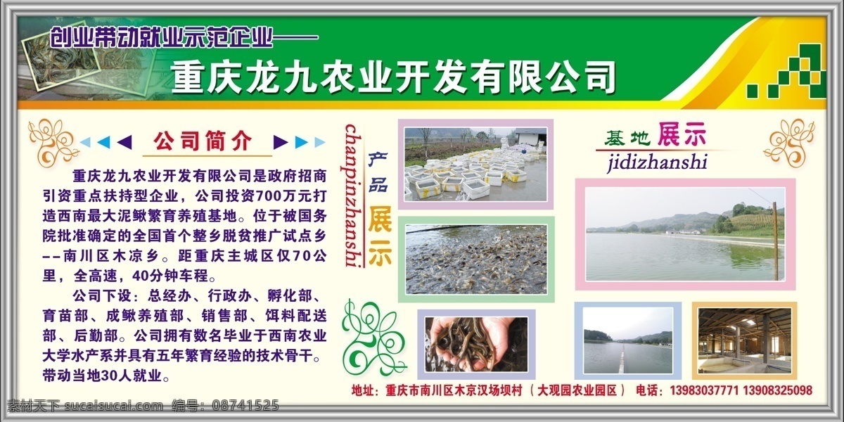 企业简介展板 企业展示 企业文化 图片展 异型边 分层 源文件