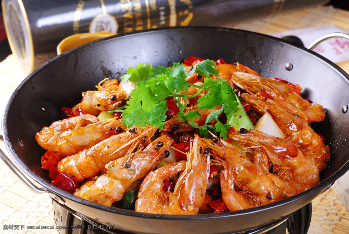 干锅大虾 麻辣大虾 香锅虾 香辣虾 麻辣虾 香辣大虾 美食 海鲜 美食广告素材 餐饮美食 传统美食