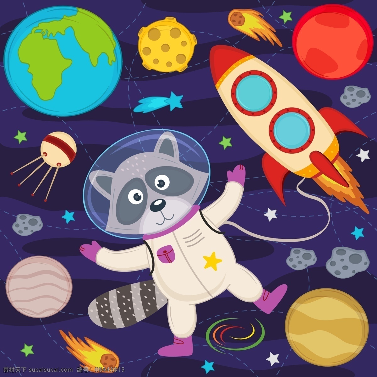 创意 卡通 插画 图案 宇宙太空 银河 星球 动物园 小清新 卡通画 装饰画 绘画 涂鸦 儿童画 精美 墙纸图案 矢量图案 动物 线条 节日装饰 动漫动画