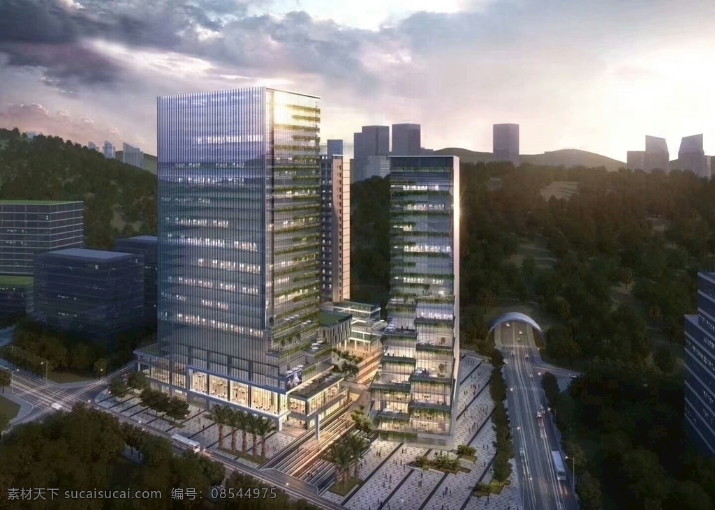 建筑观景 建筑 观景 高楼 大厦 效果图 建筑园林 建筑摄影
