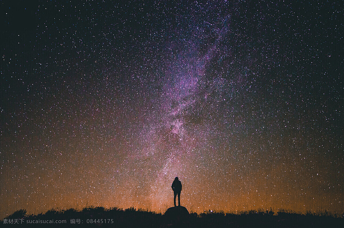 星空 星星 人物 夜晚 静谧 美好 自然景观 自然风景