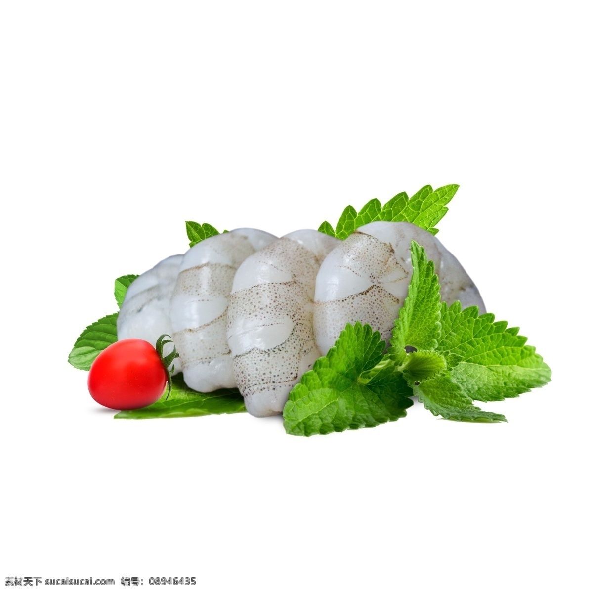 生虾 生虾仁 海鲜 摆拍 番茄虾 分层