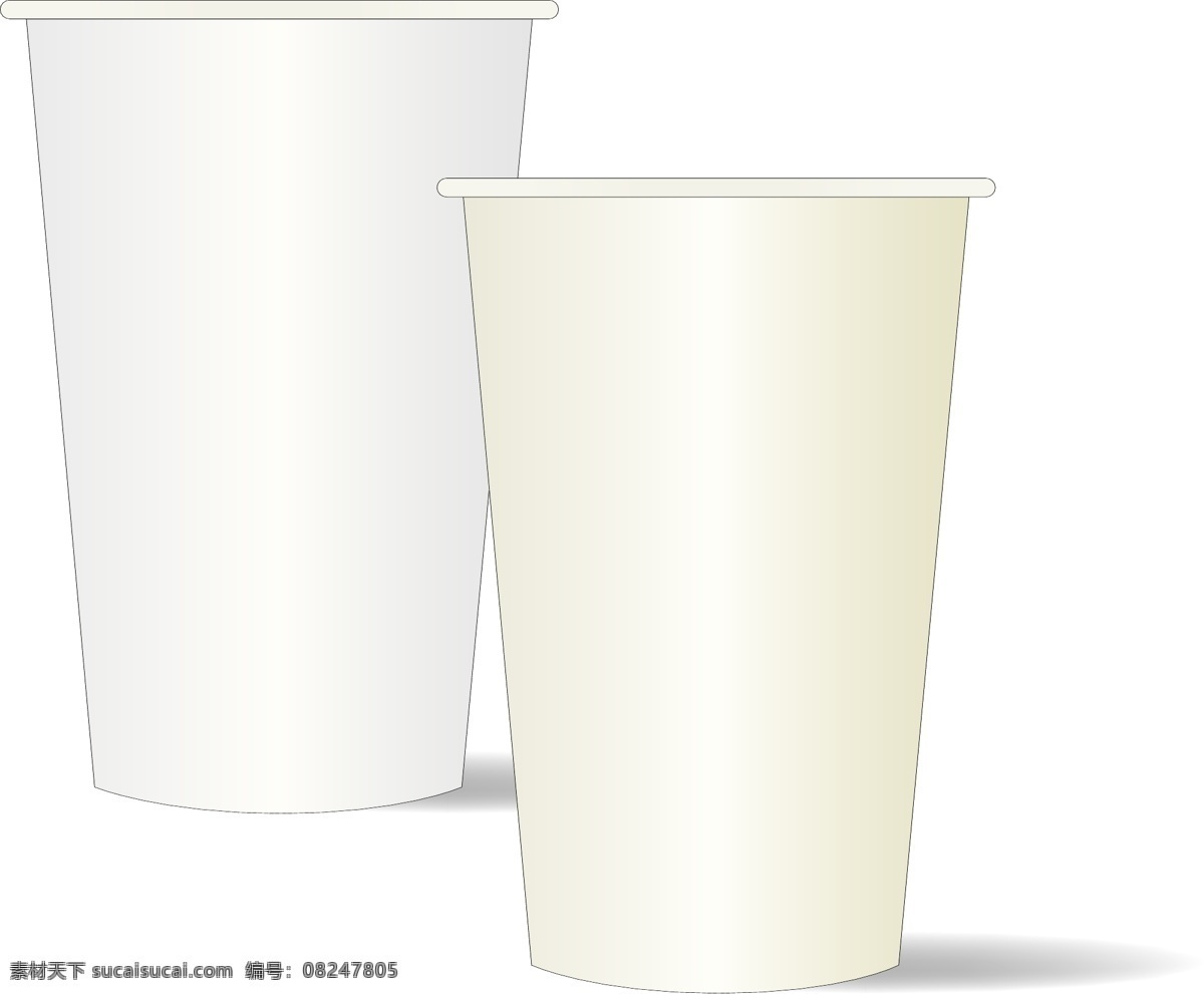 纸杯 vi基本元素 格式 ai格式 设计素材 vi素材 形象识别 平面设计 白色