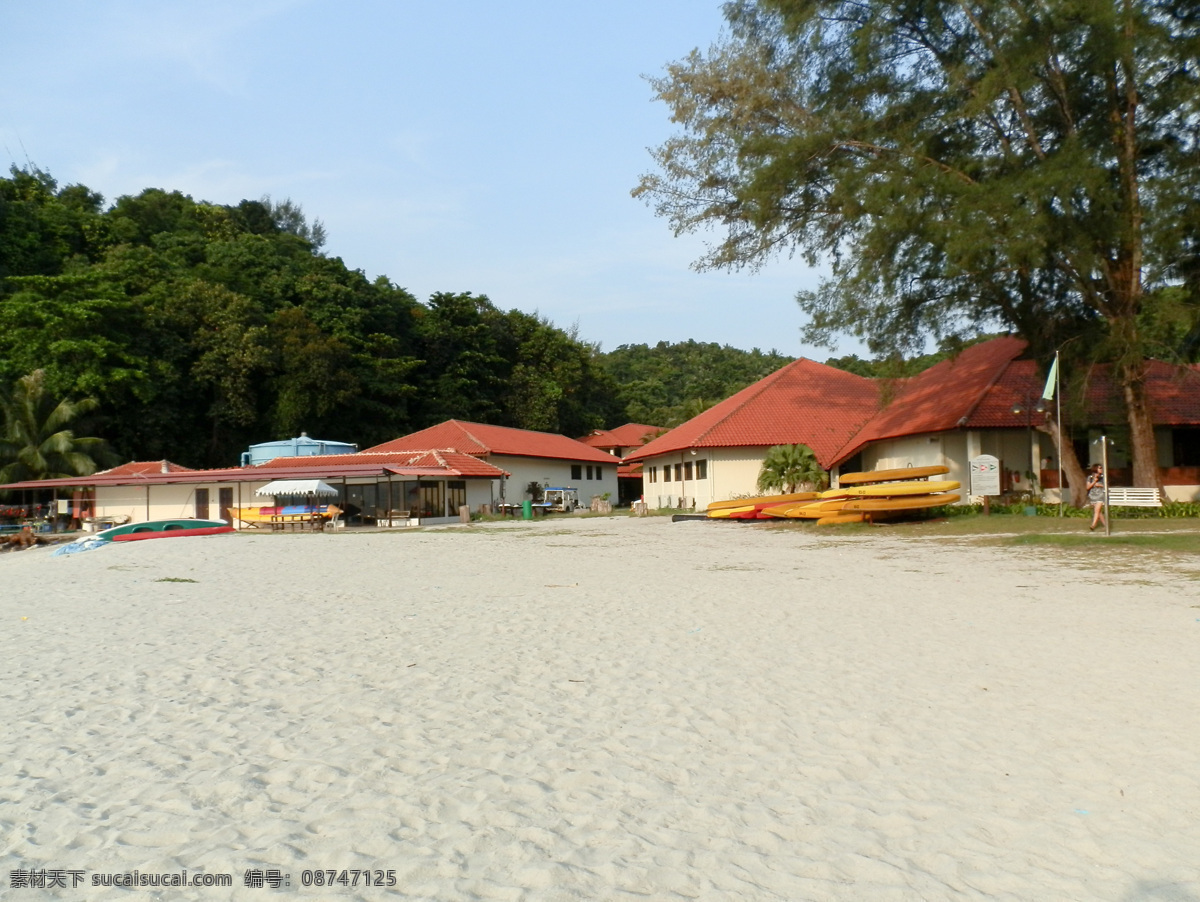 岛上民居 马来西亚 沙贝岛 海岛 沙滩 旅游风景 国内旅游 旅游摄影