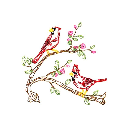 绣花免费下载 动物 服装图案 花朵 鸟类 绣花 植物 面料图库 服装设计 图案花型