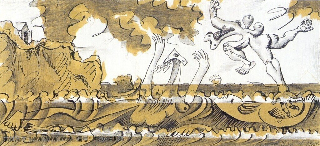 baigneuses 西班牙 画家 巴勃罗 毕加索 抽象 油画 人物 人体 装饰画 les 1934 家居装饰素材