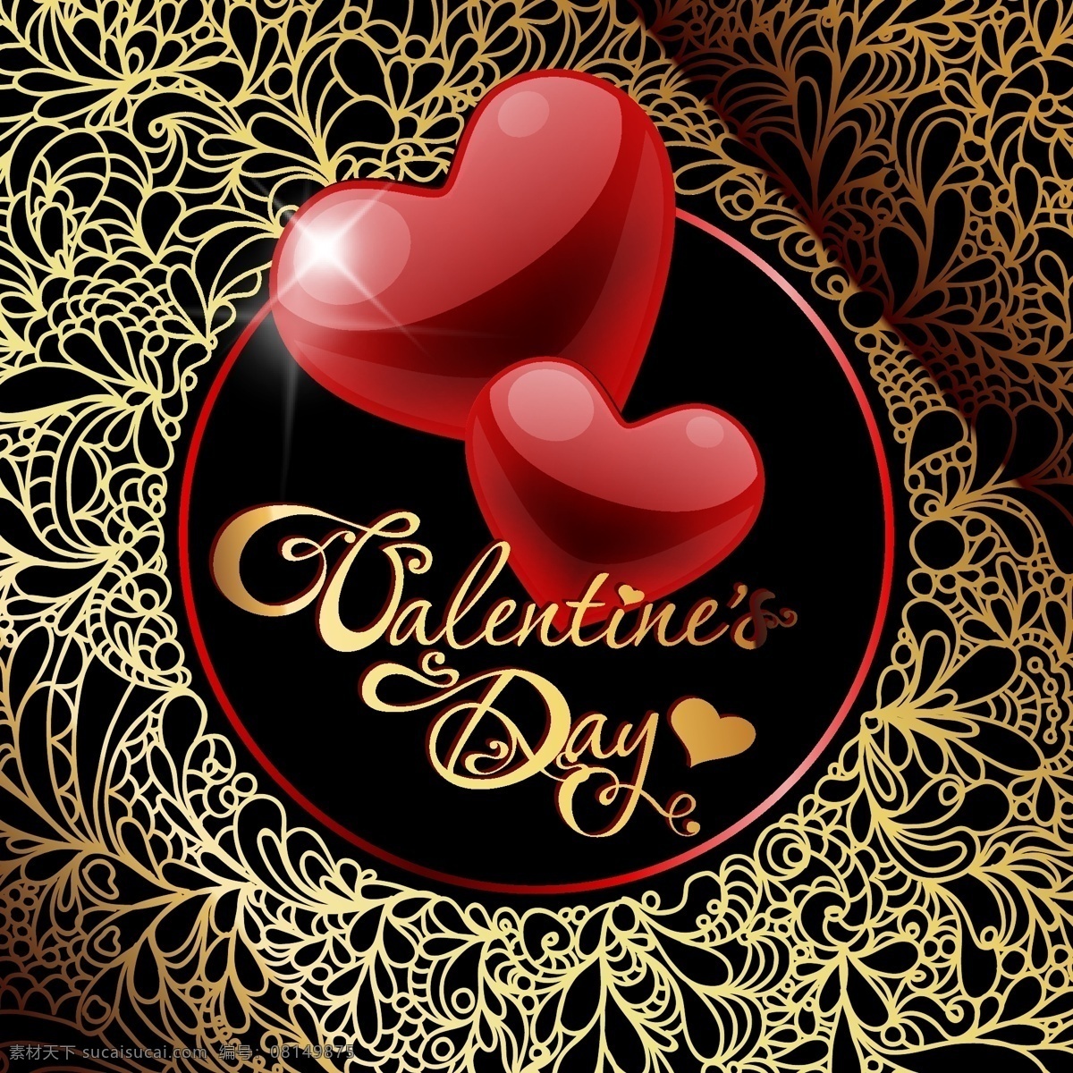 复古 valentine 39 39s 节 贺卡 矢量 卡 天 问候 valentine39s 天的问候 问候卡 情人节 精致 矢量图 花纹花边