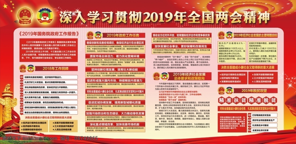 2019 两会 展板 两会展板 背景 党建