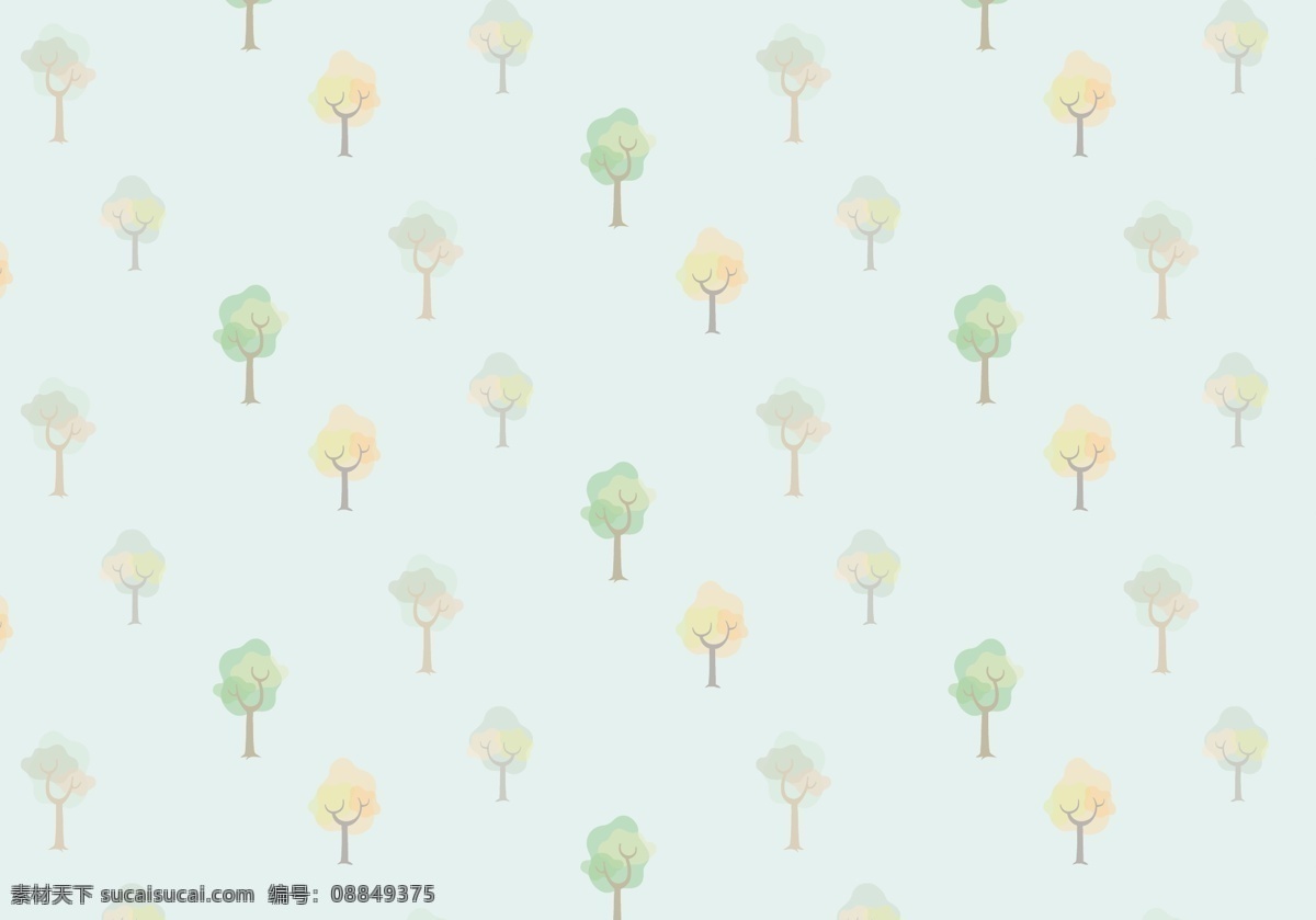 水彩 树 矢量 模式 背景 壁纸 装饰 装修 无缝的 时髦的 抽象的 随机的 形状 载体 透明 粉彩 水彩水彩树 树模式 秋天 春天的季节