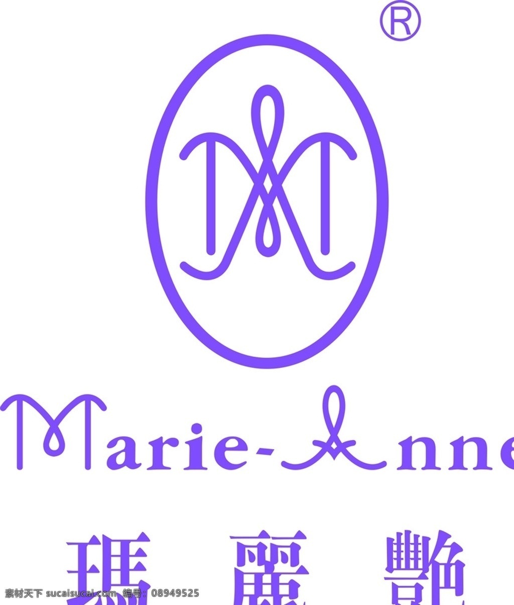 玛丽艳标志 玛丽艳 慧罗曼 标志 logo 美容养生 logo设计