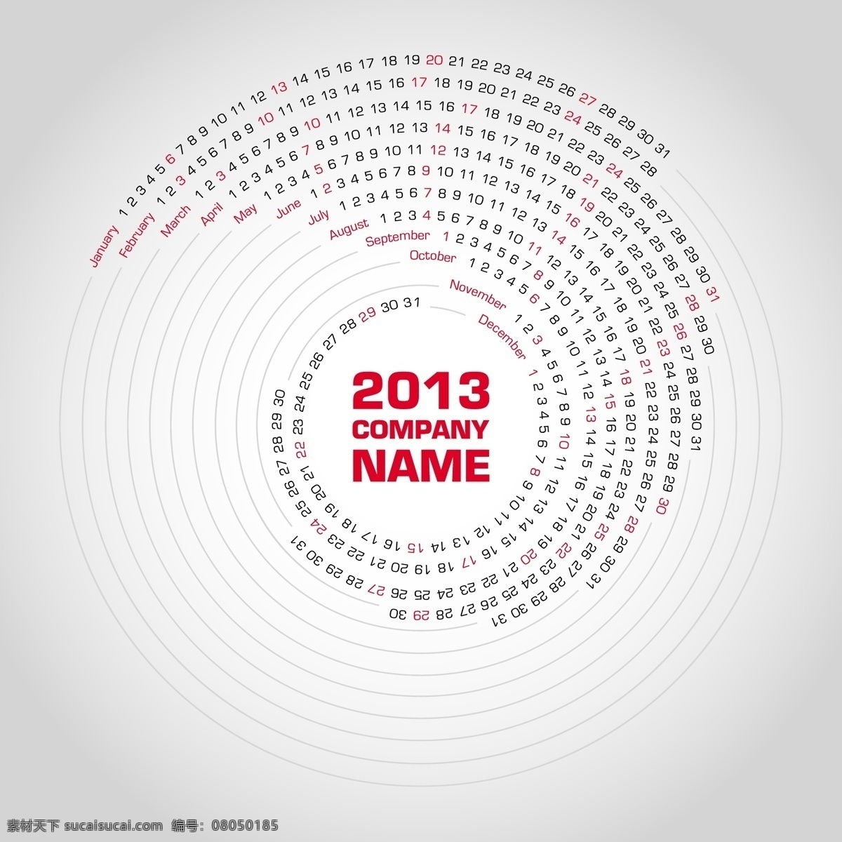 2013 年 创意 日历 汇 2013年 矢量图 日常生活