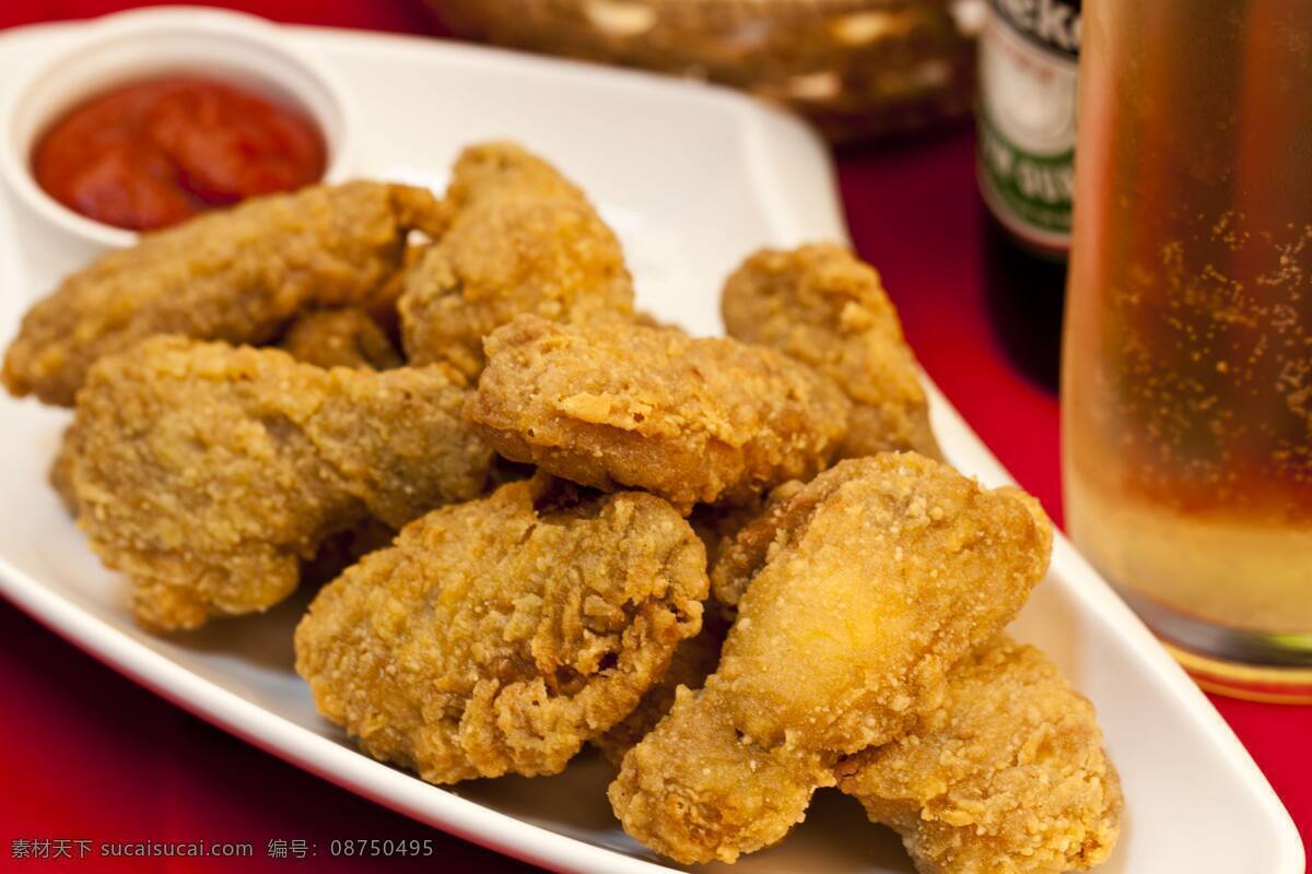 炸鸡翅 炸翅中 油炸 鸡翅 美味 可口 外酥里嫩 西餐美食 餐饮美食 传统美食