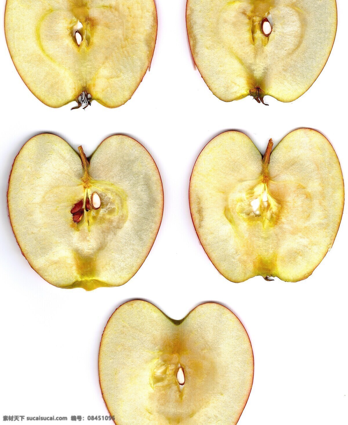 苹果 苹果切片 核 苹果的核心 截面 轮廓 水果