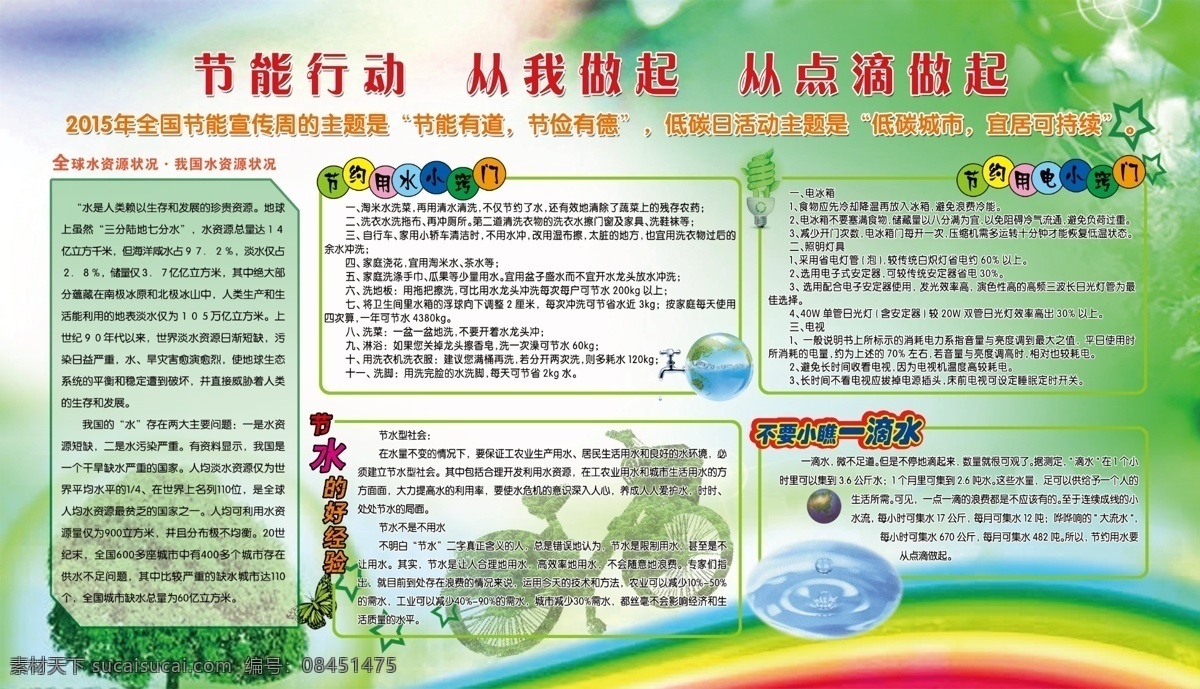 节能行动 从我做起 从点滴做起 绿色