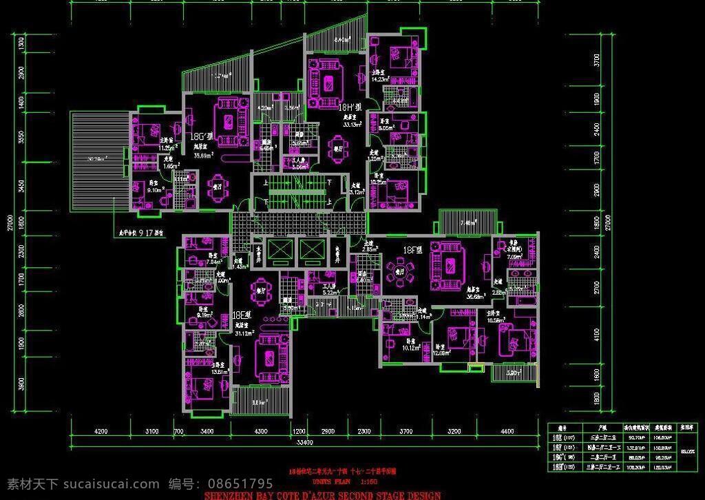 cad 公寓 户型 户型平面图 花园 环境设计 建筑设计 楼层 平面图 施工图 dwg 图纸 装修 装饰 室内设计 住宅楼 宿舍楼 小区 样板房 标准层 标准间 深圳 蔚蓝 海岸 图 源文件 3d模型素材 cad施工图