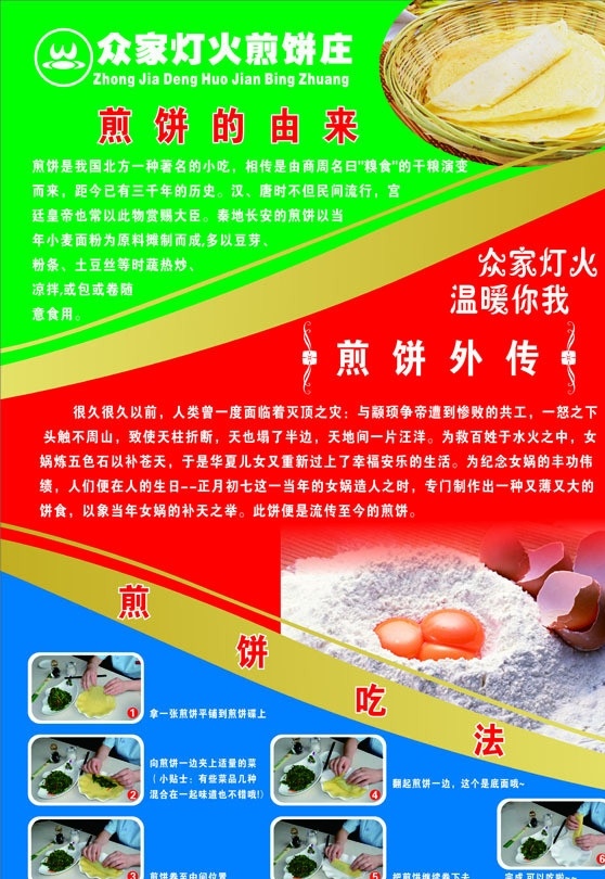 煎饼 餐饮 形象广告 灯箱片 矢量