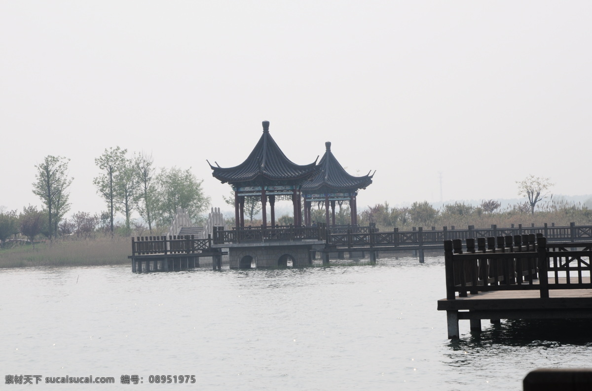 西 双湖 湖水 拍摄 西双湖 东海风景 长亭 木桥 自然景观