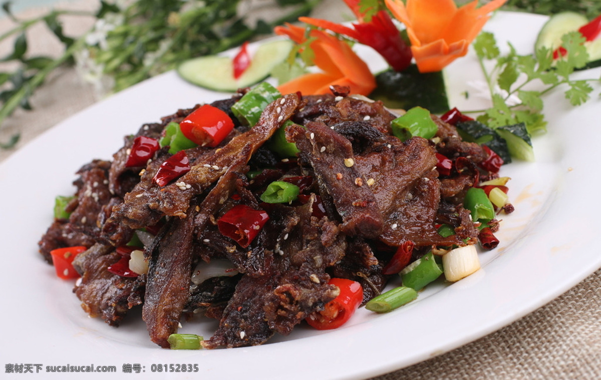 干煸鹿肉 鹿肉 野鹿肉 香辣鹿肉 油泼鹿肉 椒香鹿肉 辣子鹿肉 干煸梅花鹿 菜品图 餐饮美食 传统美食