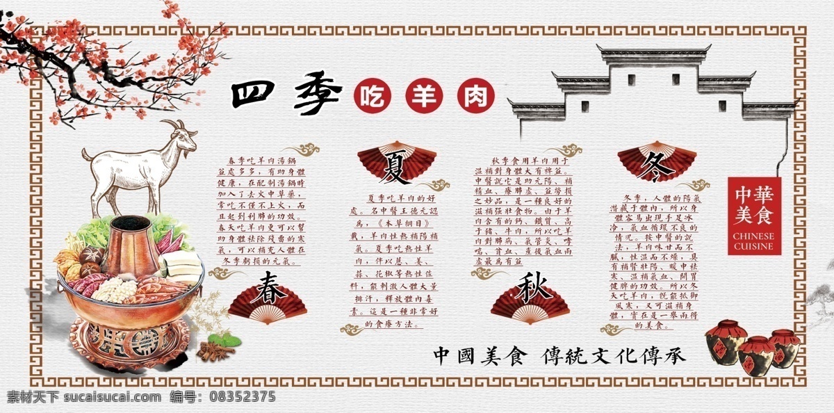 四季 吃 羊肉 好处 涮羊肉 吃羊肉 羊肉的好处 火锅 火锅展板 展板模板