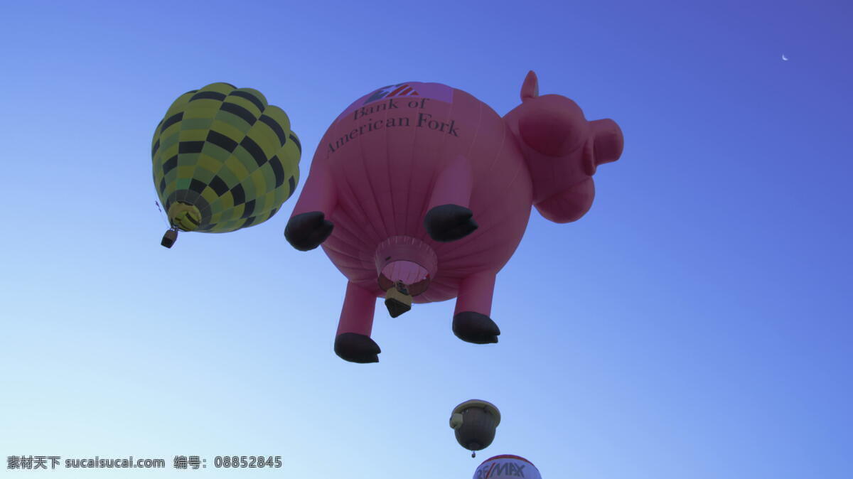 犹他州 4k 超 高清 什锦 热气球 县 飞 空气 篮子 气球 热 太阳 天空 阳光 云 红色的热气球 红气球 2k 热空气 犹他州县 犹他 品种 浮动 湛蓝的天空 猪 视频 其他视频