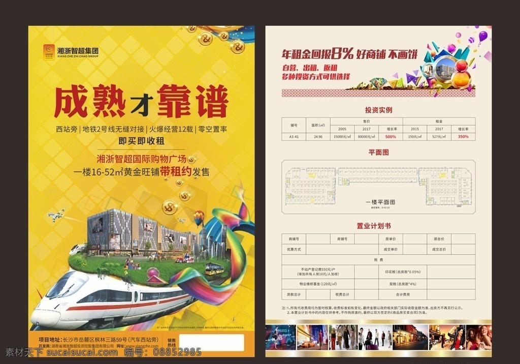 房地产 商场 商铺 出售 dm 单 页 开盘活动策划 商场地铁商业 商铺出售 dm宣传单页 dm宣传单
