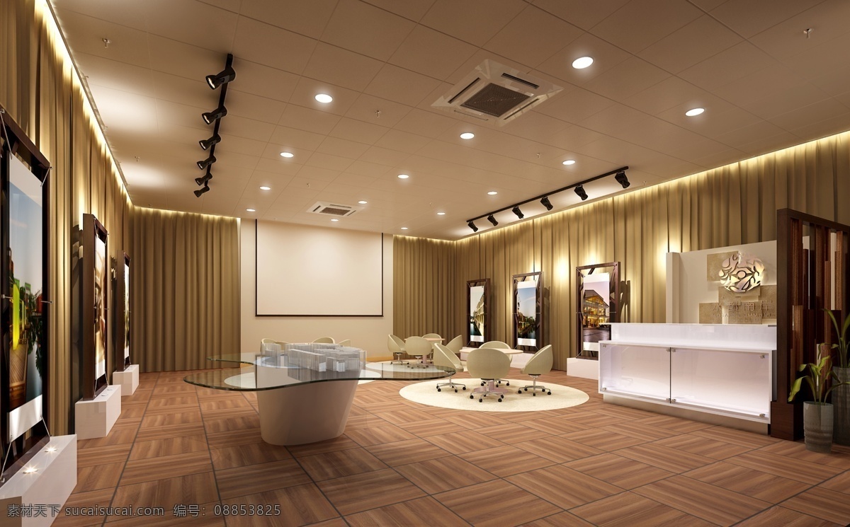 窗帘 凳子 吊灯 房屋 环境设计 建筑物 酒杯 盆景 会议厅 装饰 效果 设计素材 模板下载 室内设计 家居装饰素材