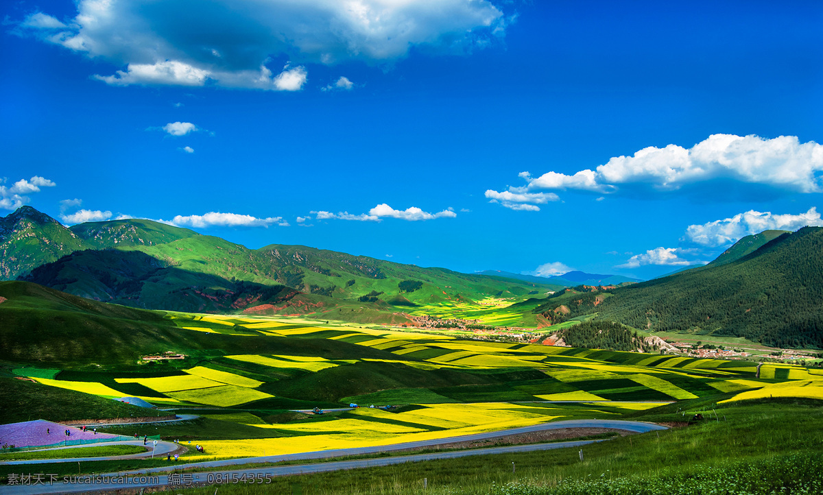 唯美 绿色 山峦 风景 山脉 山丘 山峰 山 草地