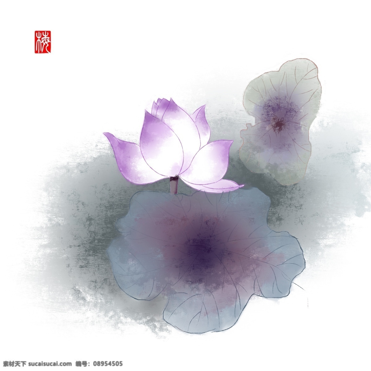 装饰设计 元素 荷花 菡萏 睡莲 夏季 装饰