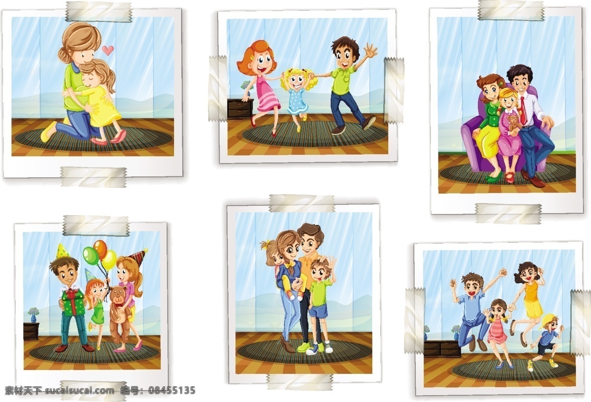 卡通快乐家庭 三口之家 家庭插图 亲子游戏 亲子 和睦家庭 合家欢 健康儿童 童年插图 快乐儿童 欢乐童年 快乐童年 儿童插图 儿童书籍插图 学校海报 动漫动画 动漫人物 矢量插图 卡通儿童 卡通设计