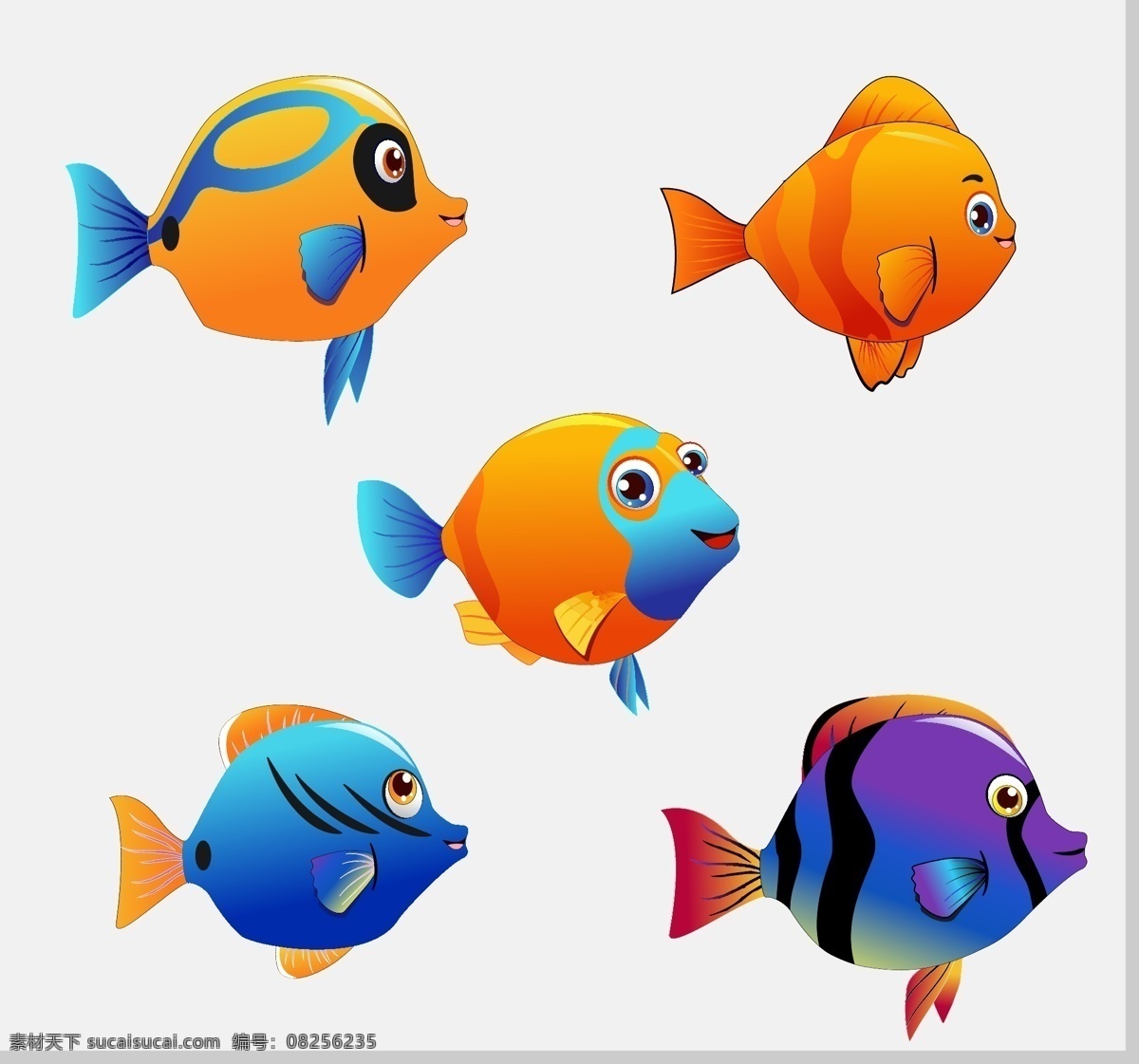 卡通 游戏 2d 鱼类 免 扣 矢量图 免扣矢量图 鱼素材图