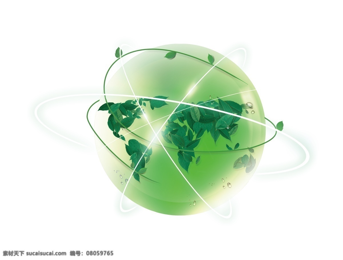分层 环保 科技 绿色 绿叶 水晶质感 源文件 水晶 地球 模板下载 分层地球 发光地球 矢量图 现代科技