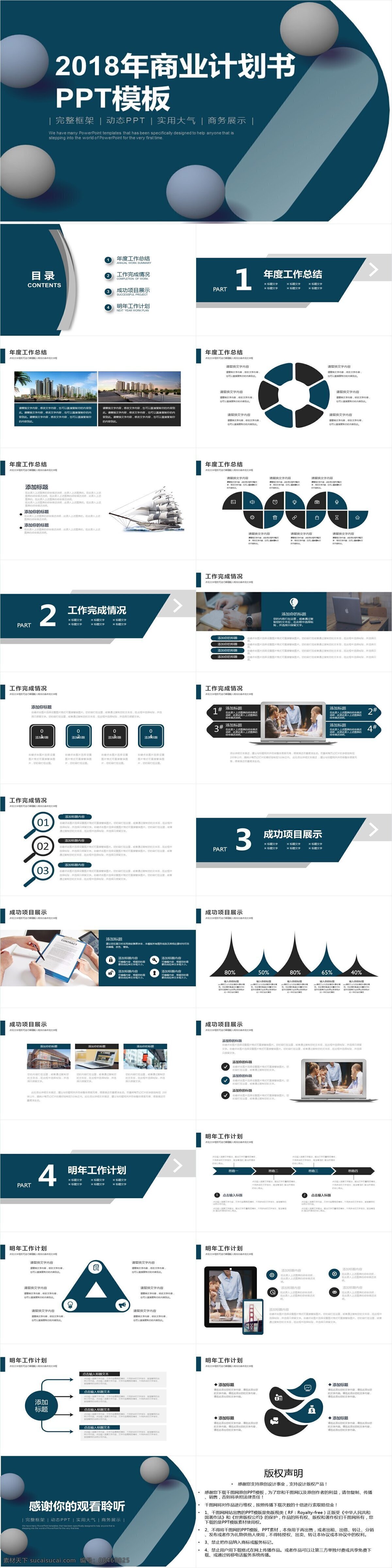 2018 年 商业 计划书 模板 ppt模板 商务 办公 欧美 时尚 通报 汇报 工作