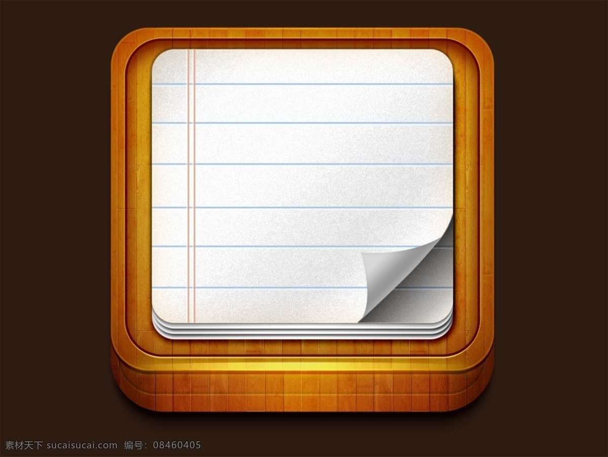 iphoneappiconwood icon设计 icon icon图标 图标设计 icon背景 立体图标 图标 木质图标 木质纹理图标 记事本图标 便签图标设计