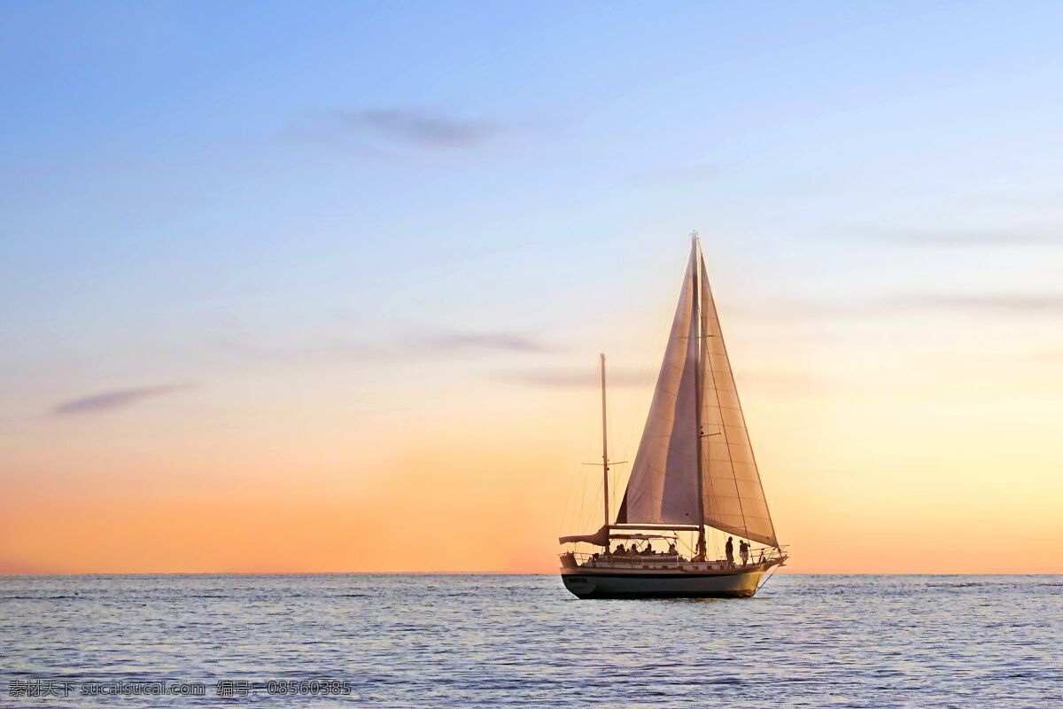 海水 帆船 景观 背景 壁纸 自然 海报 自然背景 环保 生态 天空 云彩 白云 蓝天 渐变 海浪 倒影 水面 海面 晚霞 阳光 光线