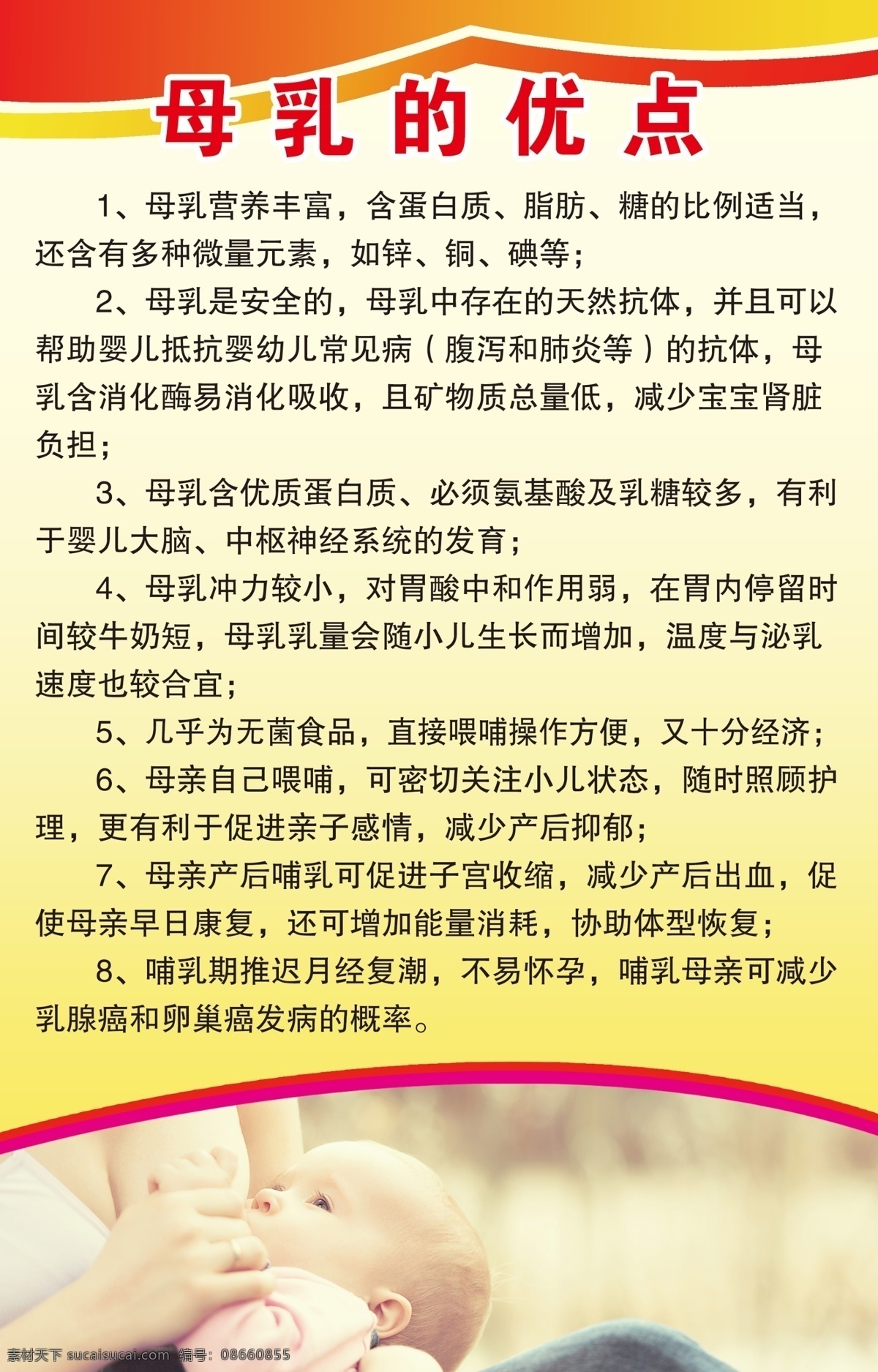 母乳的优点 哺乳方法 哺乳 母亲 婴儿 母婴 广告宣传 海报 社区管理 社区版面 文化艺术 传统文化