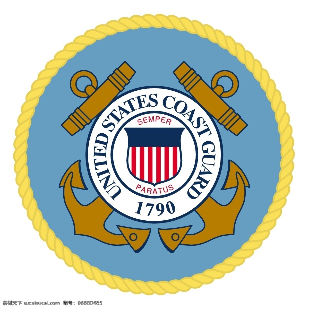 美国 海岸 警卫队 免费 标志 psd源文件 logo设计