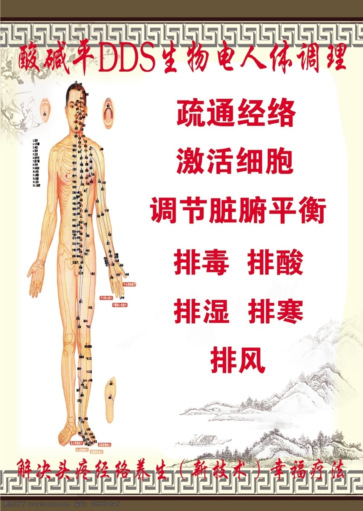 理疗 人体图 内容概要 样本展示 引人注意 广告