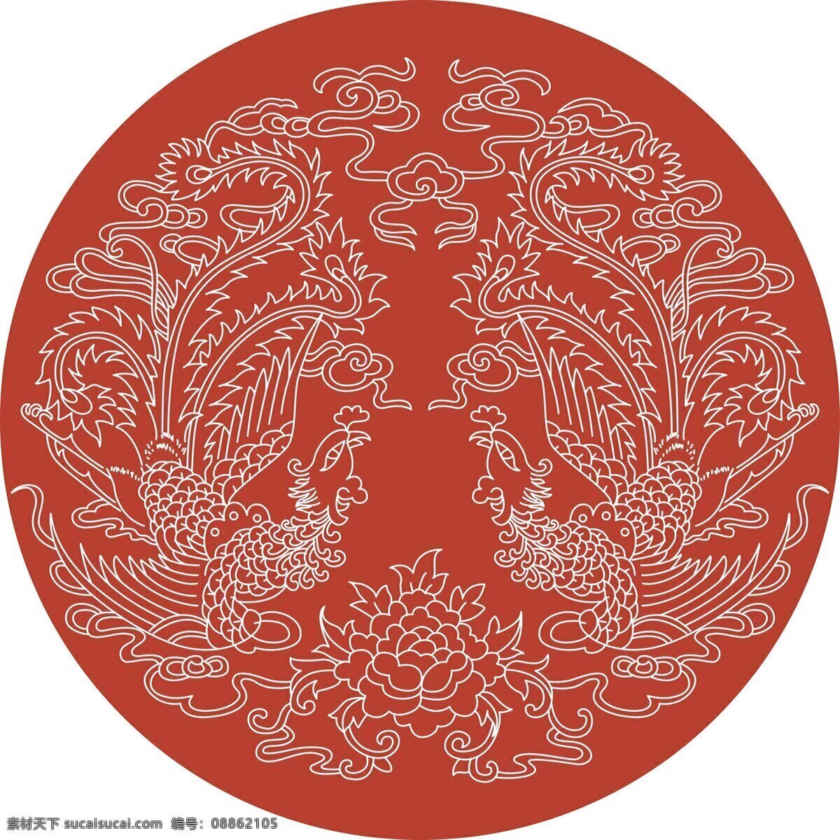 剪纸 艺术 插画 卡通 插图 传统艺术 图案 彩色 凤凰 剪纸艺术 文化艺术 传统文化