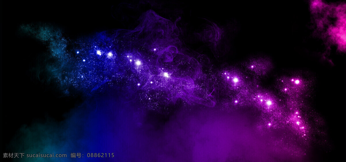 唯美 紫色 星光 点 banner 背景 浪漫 渐变灯光 星光点