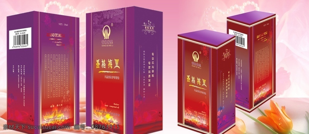 美容包装设计 经典紫色 花纹 梅里雪山 画框 精美包装 包装效果图 光线 包装设计 矢量