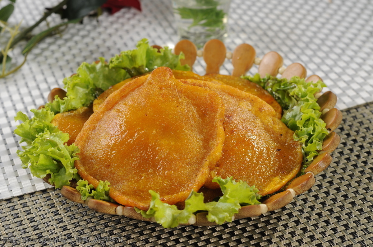 南瓜饼 主食 盘子 面食 生菜 篮子 菜图 传统美食 餐饮美食