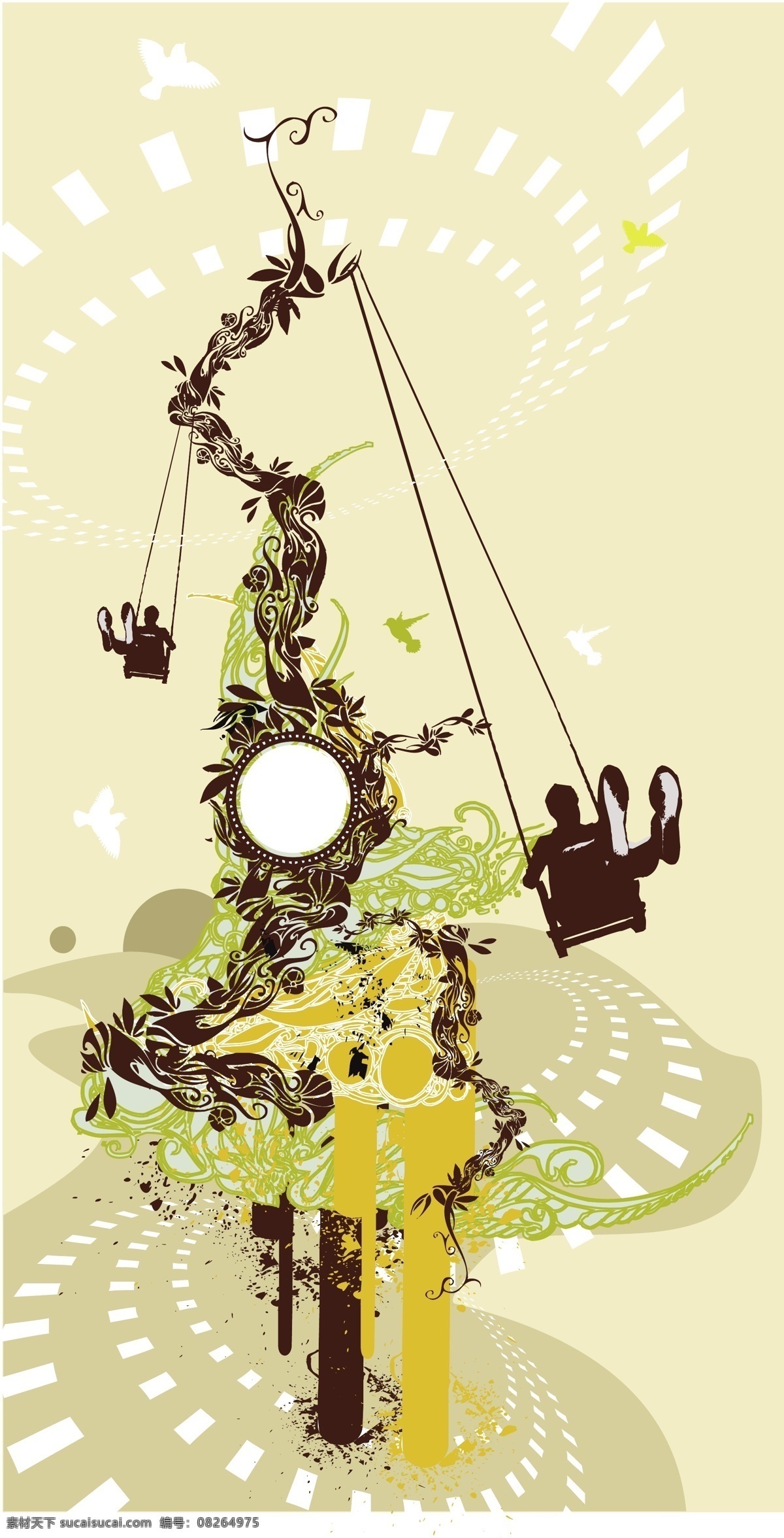 时尚花纹素材 时尚花纹元素 时尚潮流 复古 古典花纹 底纹背景 抽象背景 墨迹 花纹花边 底纹边框 矢量素材 黄色